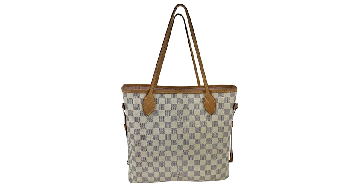 Lot - Damier Azur 'Neverfull MM' Louis Vuitton Tote Bag