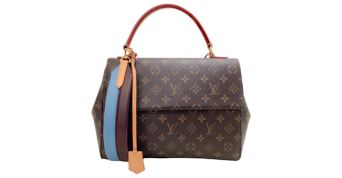 Louis Vuitton Cluny mm Monogram Canvas Shoulder Bag Brown