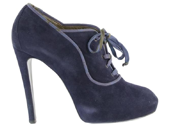 Hermès hermes derbies 40 Blue Leather ref.642142 Joli Closet