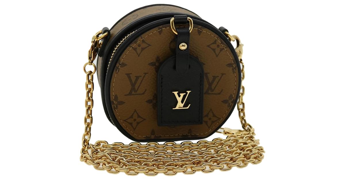 LOUIS VUITTON Monogram Reverse Boite Chapeau Shoulder Bag Brown M68577 LV