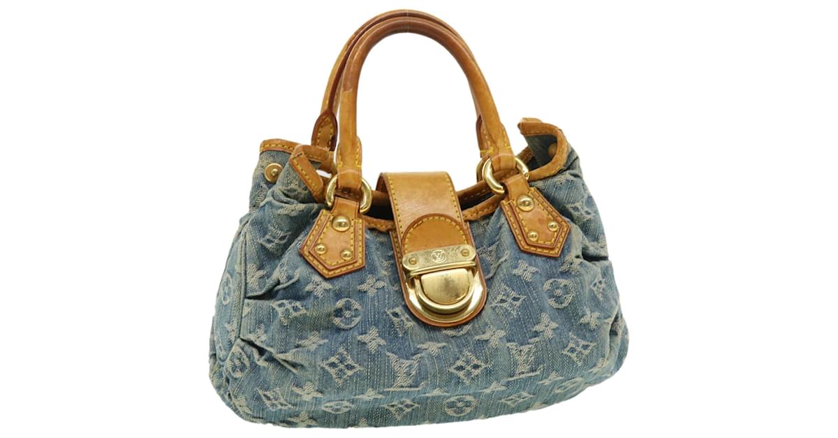 LOUIS VUITTON Monogram Denim Pleaty Hand Bag Blue M95020 LV Auth bs1925  ref.648624 - Joli Closet