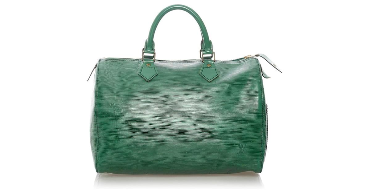 Louis Vuitton Speedy 30 Green Leather ref.650516 - Joli Closet