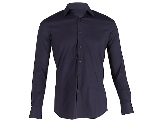 T-shirt à manches longues en coton avec col à 3 boutons pour homme, blanc, S