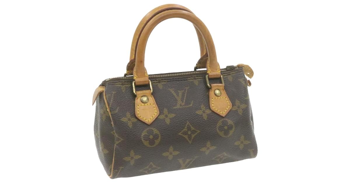Speedy cloth handbag Louis Vuitton Brown in Cloth - 31815980