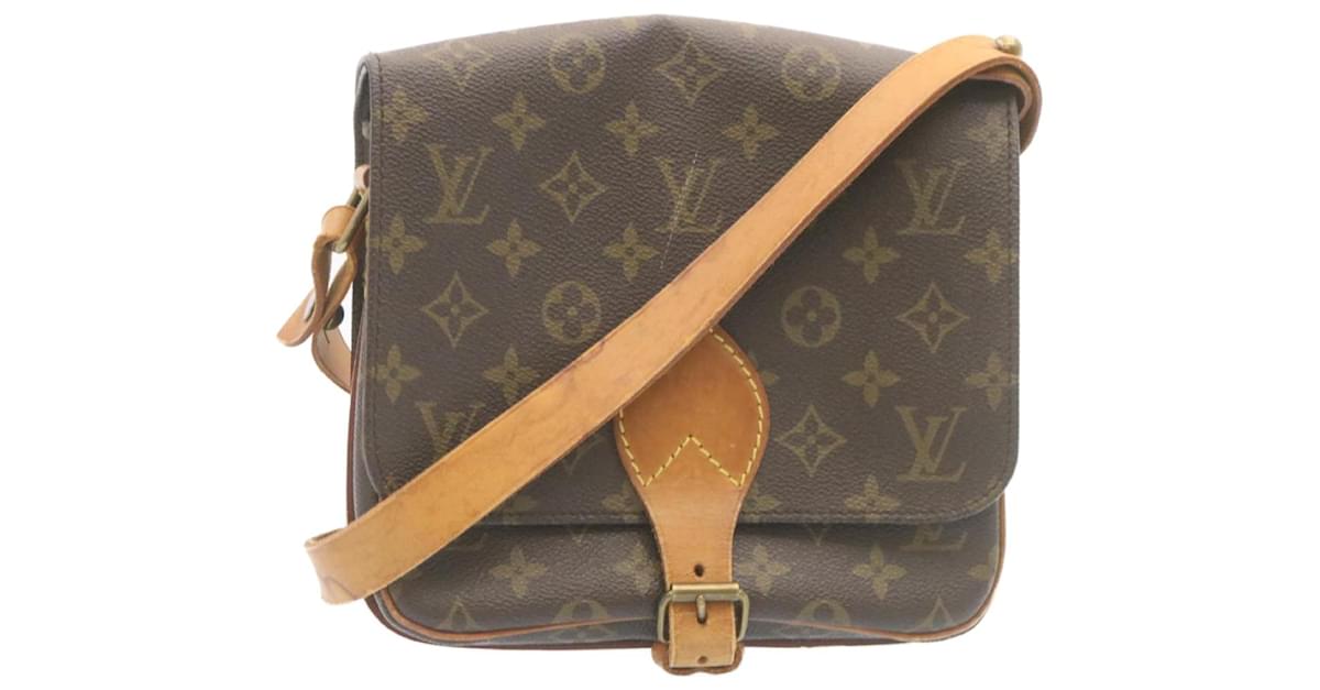 LOUIS VUITTON Monogram Cartouchiere MM Shoulder Bag M51253 LV Auth rz283