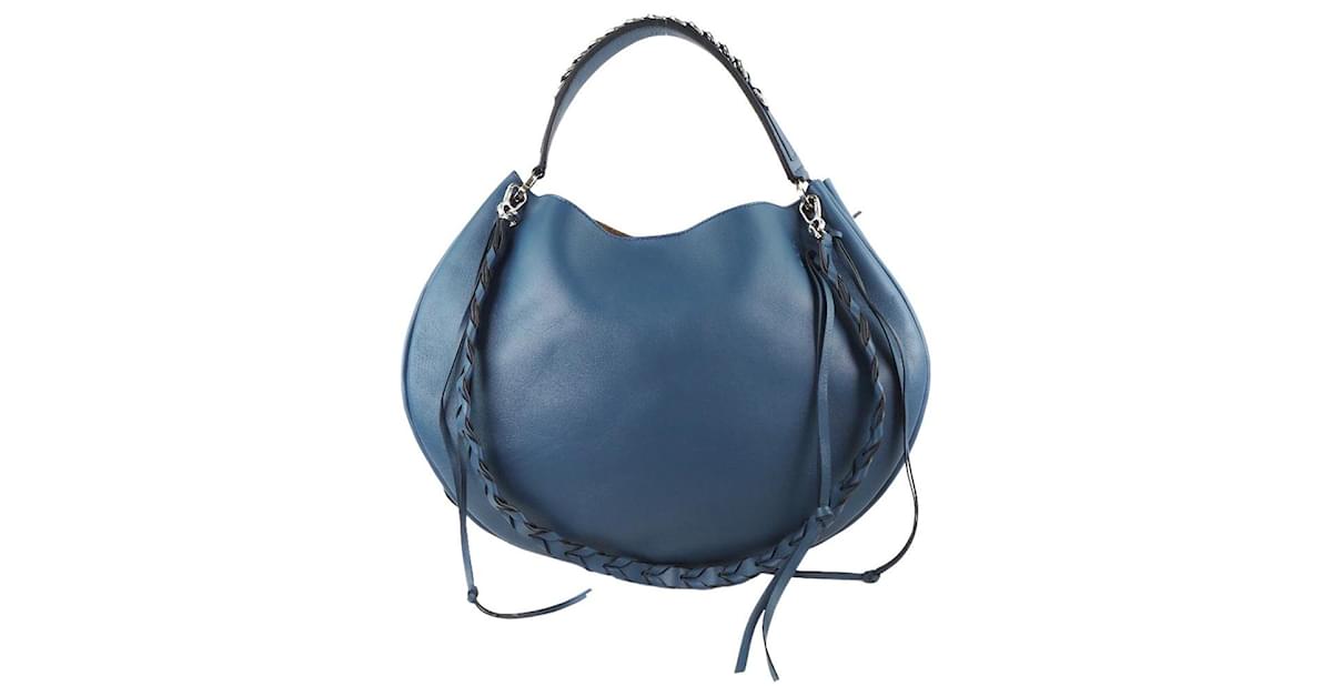 Loewe Fortune Hobo Navy blue Pony style calfskin ref.653286