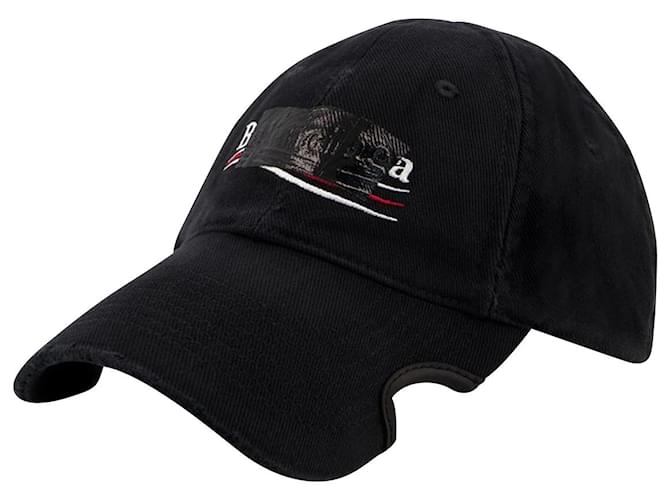 Balenciaga Gaffer Baseball Cap in Black Cotton ref.654777