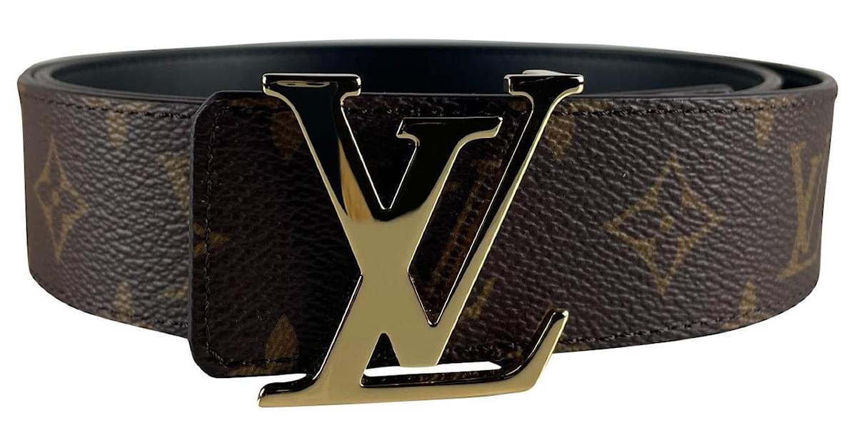 Louis Vuitton - LV Initials 40mm Reversible Belt - Monogram Canvas & Leather - Brown - Size: 80 cm - Luxury