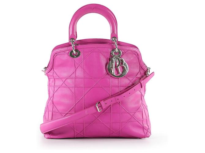 Christian Dior Fuchsia Leather Granville Tote Bag Pink ref