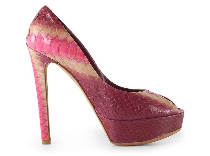 Chaussures Peep Toe Effet Peau De Serpent - Taille UK 6 (EUR 39) - Occasion - Primark