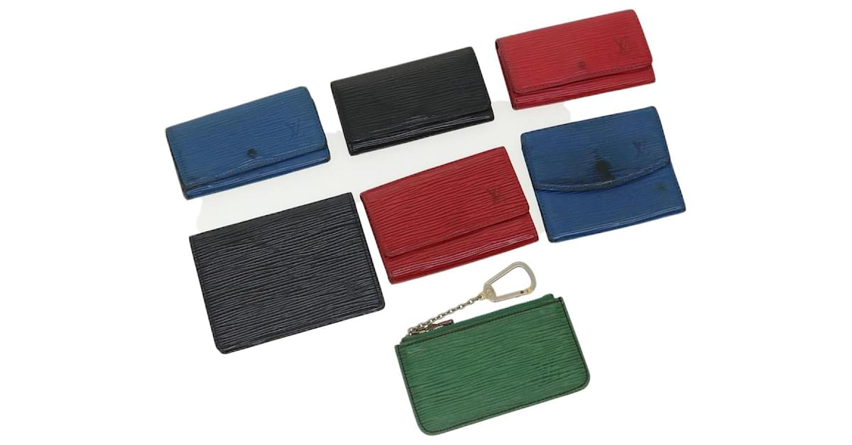 LOUIS VUITTON Epi Key Case 7Set Blue Red black LV Auth fm1617 Leather  ref.657041 - Joli Closet