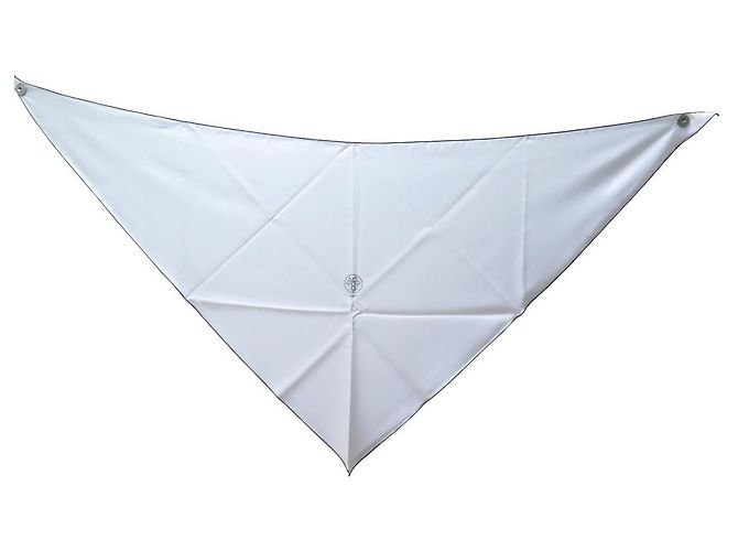 Foulard Hermès Triangle Géant 'Robe Légère' En Soie Et Cachemire - Multicolore Marine - Occasion Excellente
