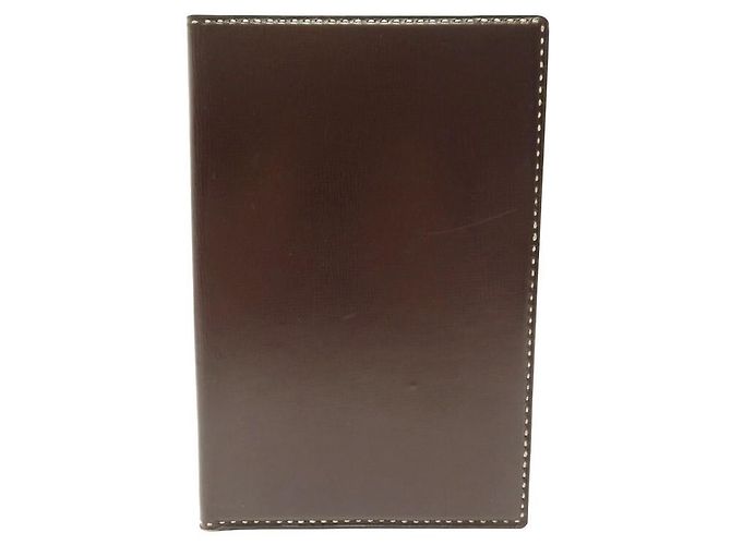 Porte-chéquier Hermès En Cuir Bordeaux - Couverture Agenda, Occasion - Luxe Vintage