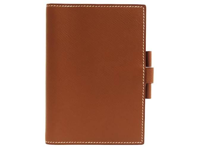 Couverture Agenda HERMÈS Cuir – Khaki Brown, Occasion (Réf. E60899a)