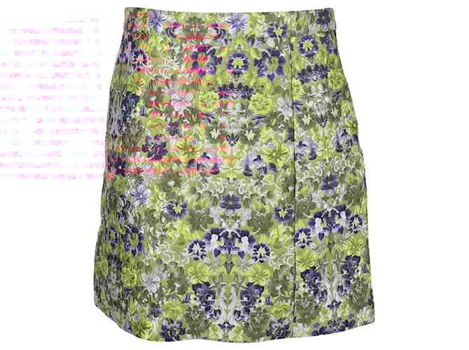 ひとめぼれ♪◇エンブロイダリー MINI SKIRT◇CELINE Céline Celine Floral Brocade Mini Skirt in Multicolor