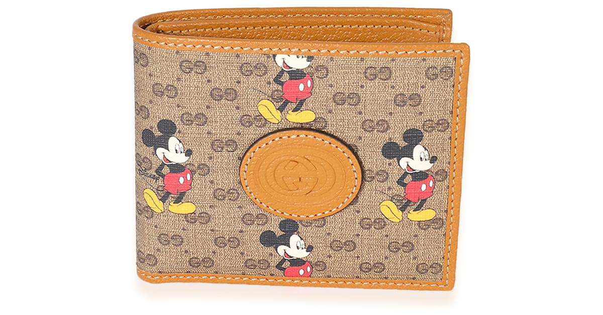 Gucci x Disney Vintage GG Supreme Mickey Mouse Bifold Wallet