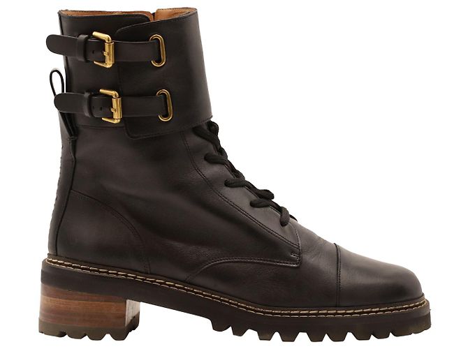 Bottines Chloé Pour Fille En Cuir – Marron, Taille 35 EU (4 US), Bordées De Festons, Neuves Avec Emballage