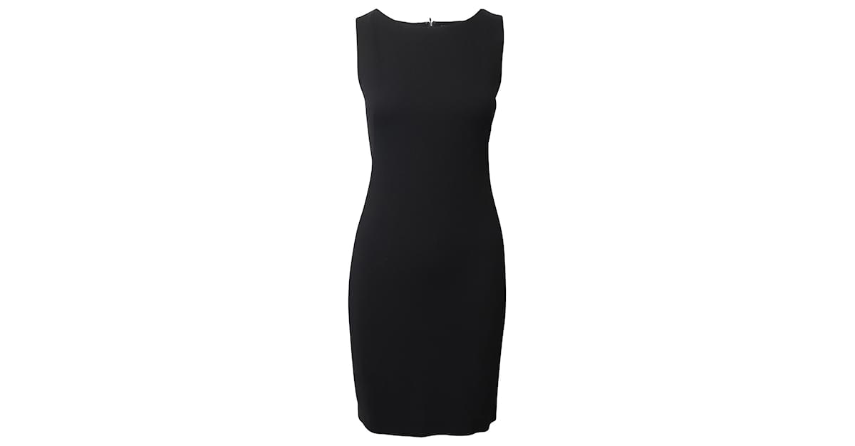 Theory Precision Fitted Shift Dress in Black Viscose Cellulose fibre ...