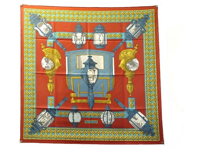 Foulard Vintage Silk Route 100% Soie - Motif Floral Multicolore - Occasion Bon état