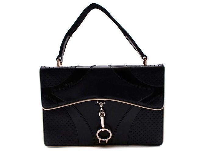 Borsa Donna con Manici in Vera Pelle ed Anelli mod. Grande - Ava
