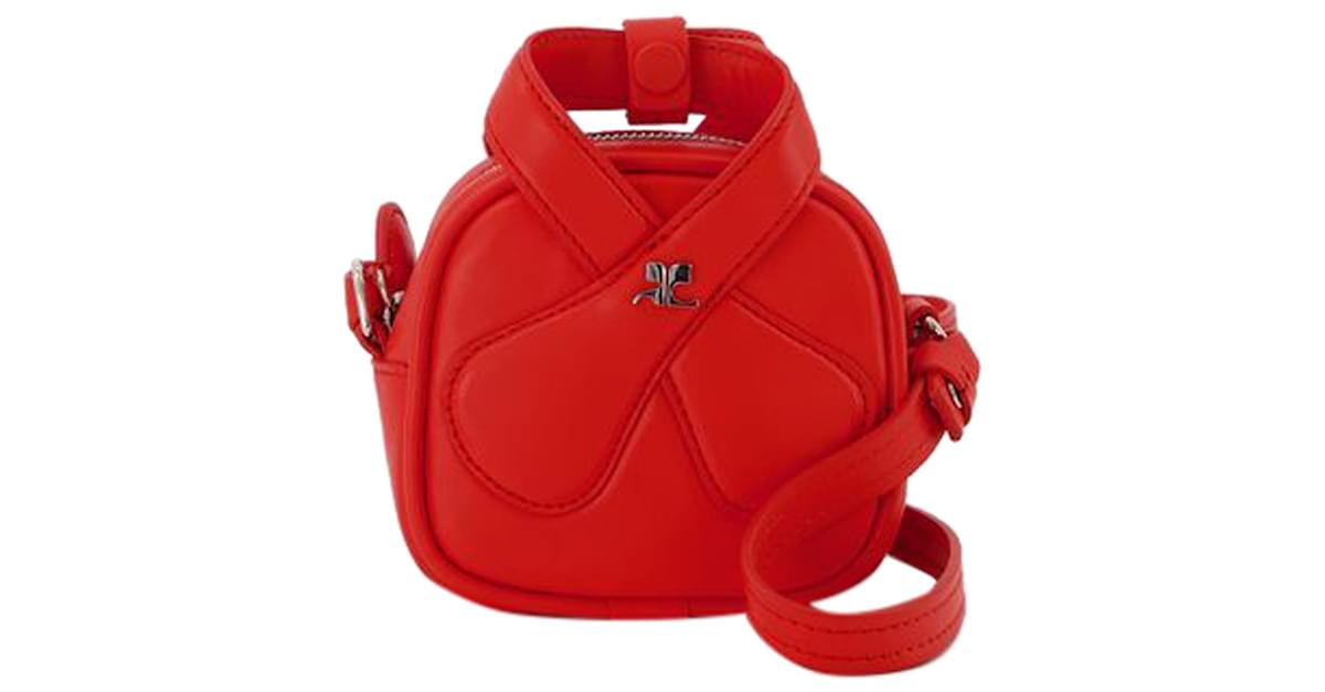 Courreges Mini Loop Bag in Red Leather ref.665082 - Joli Closet