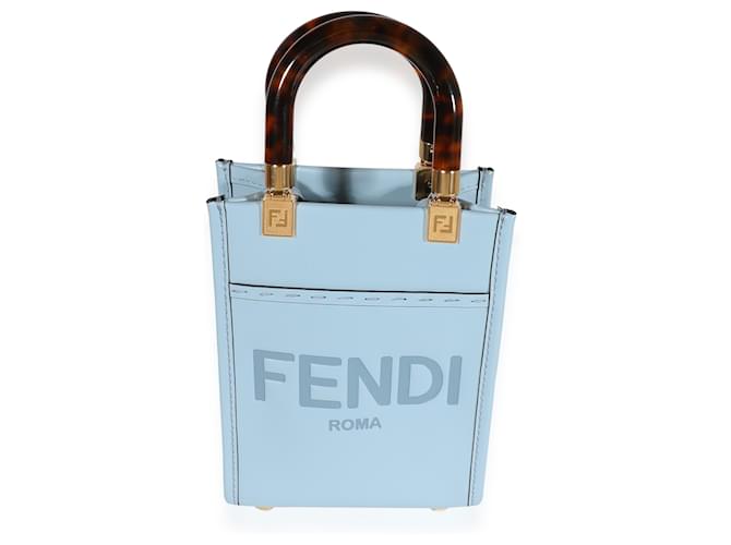 Fendi Sunshine Shopper Mini Bag in Blue Denim main image 1