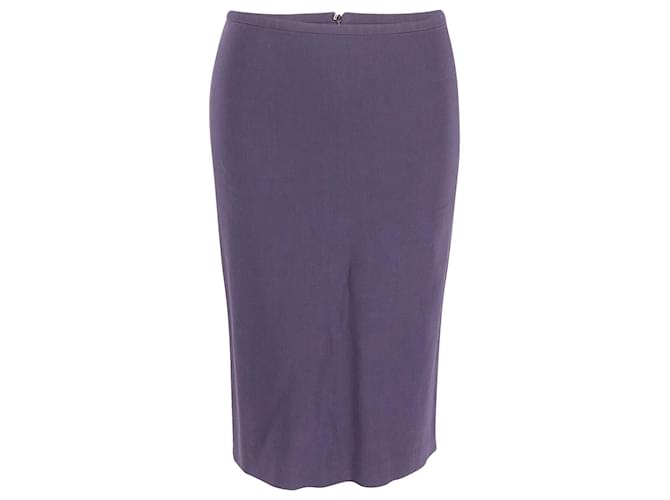 Gant Women Navy Blue Slim Fit Pencil Skirt