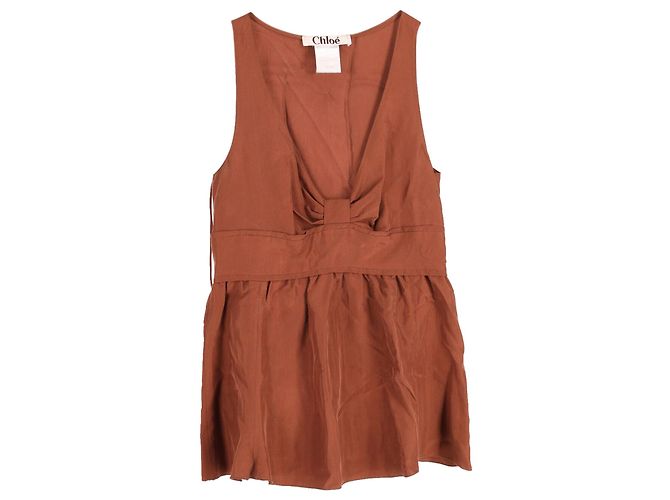 Robe D'occasion Spéciale J.Crew En Soie Marron - Taille 6 - Style A-Line à Bretelles Spaghetti - Neuve Avec étiquettes