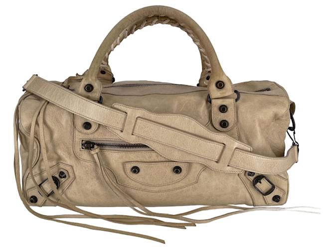 Balenciaga Beige Lamb Ovis Aries Aries Handbag