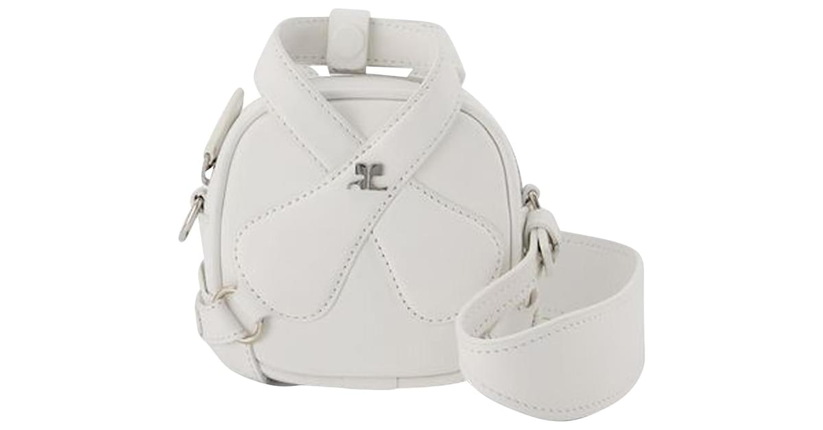 Courreges Mini X Loop Bag in White Leather ref.671509 - Joli Closet