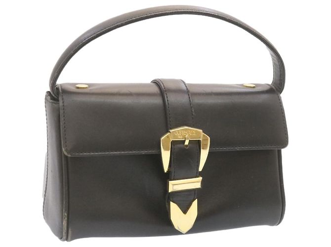 Sac à Main Giani Bernini Grand Modèle En Cuir Noir - Occasion, Fermeture Zip, Bandoulière Ajustable