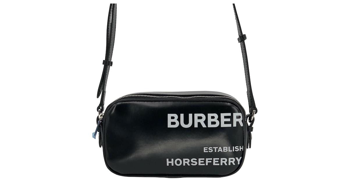 BURBERRY: Horseferry fabric belt bag - Black