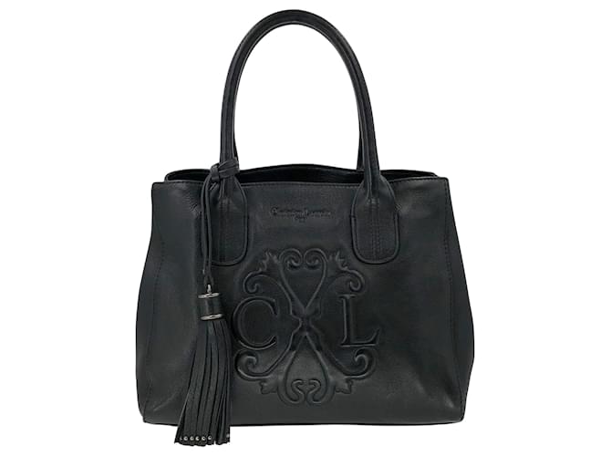 Christian Lacroix 黒 本革 ハンドバッグ ヴィンテージ y2k 極美品 保存袋付 CELINE セリーヌ ヴィンテージ ロゴ リング