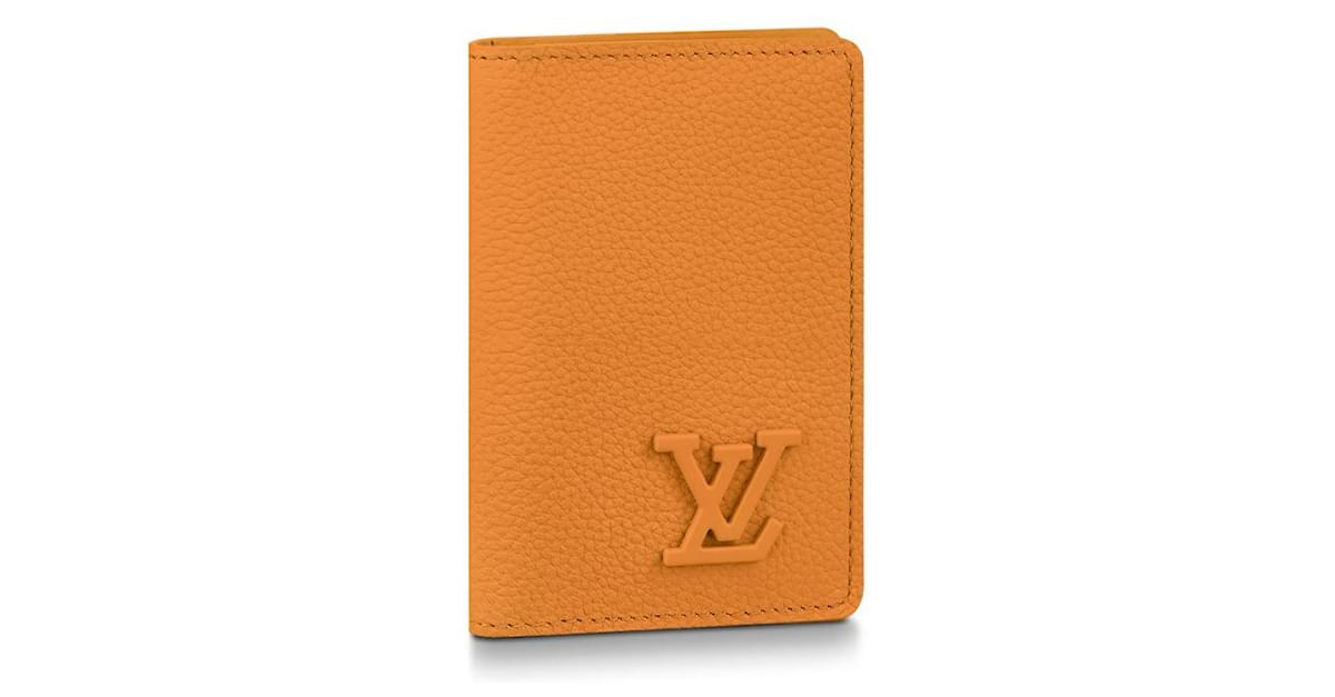 Louis Vuitton Pocket Organizer Monogram Eclipse Volcano Orange for Men