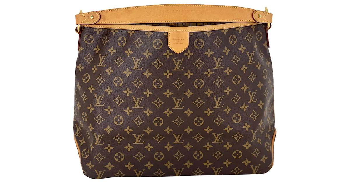 Louis Vuitton Delightful MM Tote Monogram Canvas Shoulder Bag added insert Pre  owned Brown Leather ref.673986 - Joli Closet