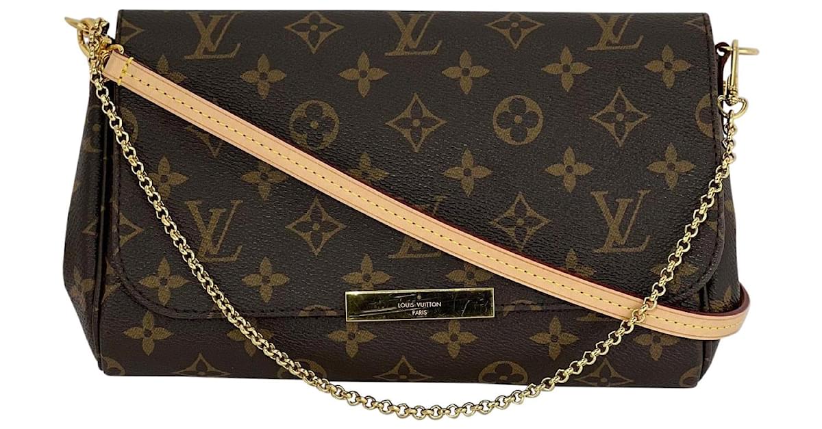 Louis Vuitton Favorite MM Monogram M40718 Crossbody Handbag Clutch 100% Auth