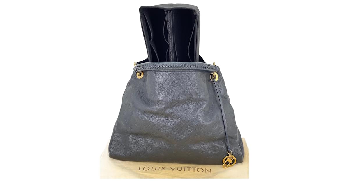 Louis Vuitton Artsy mm Monogram Empreinte Infini Blue Tote Hand Bag M93448 Pre Owned