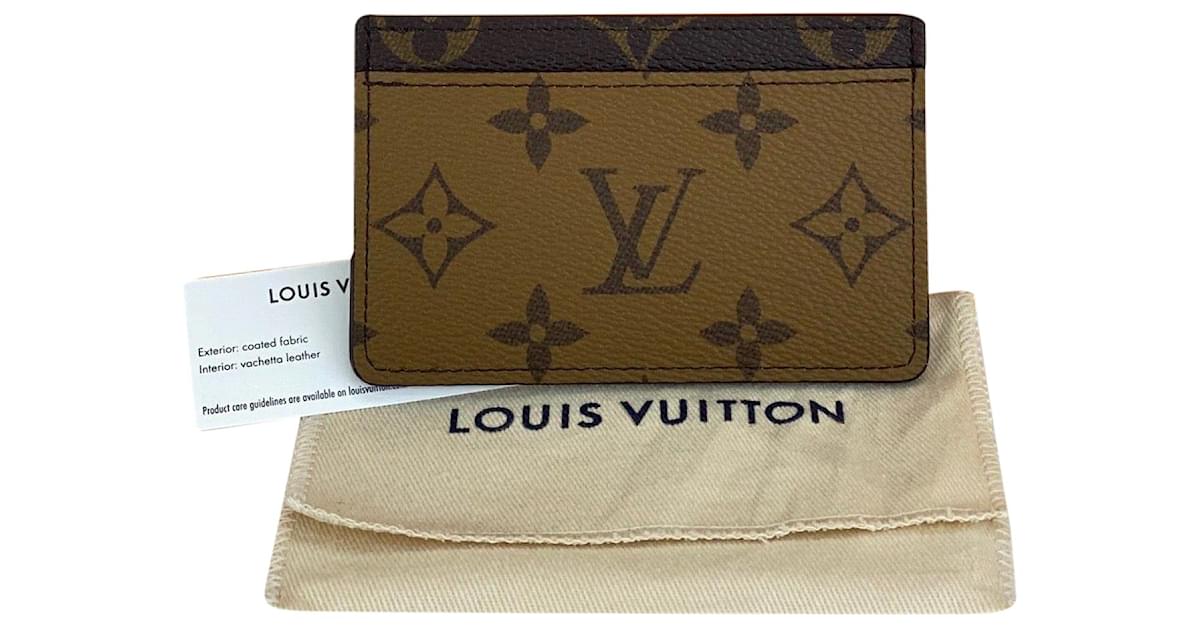 LOUIS VUITTON Monogram Reverse Card Holder Wallet Business Card M69161 New  Brown Leather ref.674035 - Joli Closet