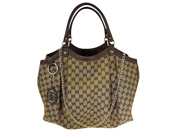 チョコ様 Gucci Sukey Large Monogram GG Canvas Hand Bag Tote 211943 added