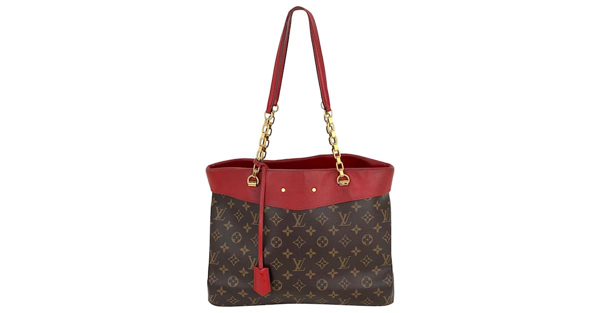 Louis Vuitton, Bags, Louis Vuitton Monogram Pallas Shopper Cherry  Shoulder Bag In Red