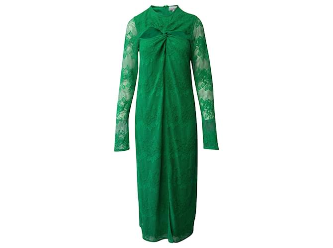 Robe De Soirée Lipsy Corail - Dentelle Florale - Découpes Dos - Taille 10 - Femme - NEUVE