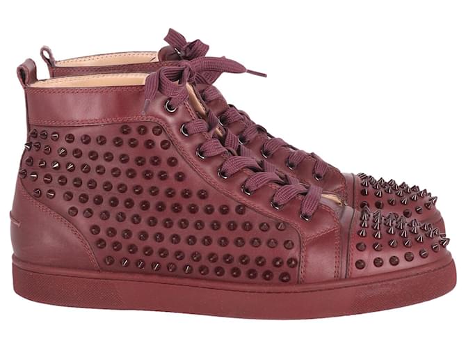 Christian Louboutin Spike Embellished High Top Sneakers in