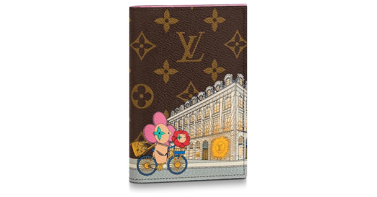 LOUIS VUITTON Monogram 2022 Christmas Animation Paris Passport Cover Pink  1268099