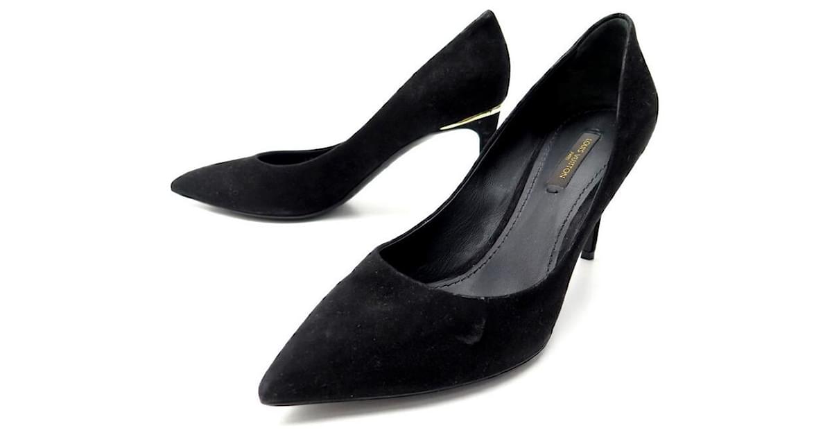 Louis Vuitton Eyeline Pump high heels black suede 40 LV or 10 US