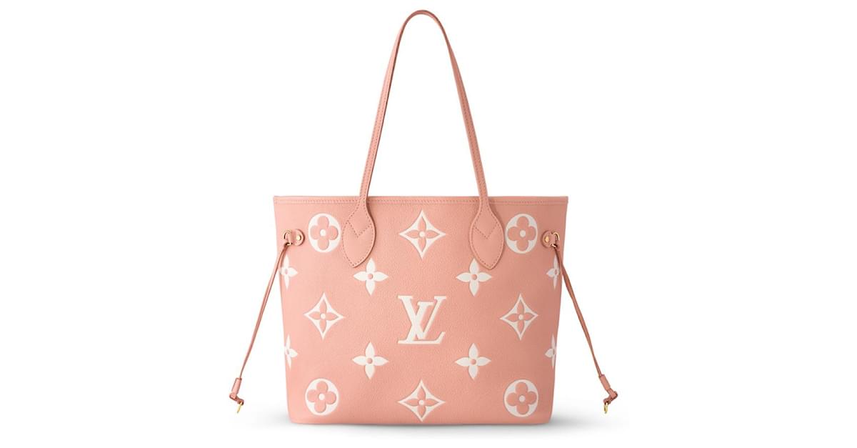 Louis Vuitton LV Neverfull MM leather pink ref.682653 - Joli Closet