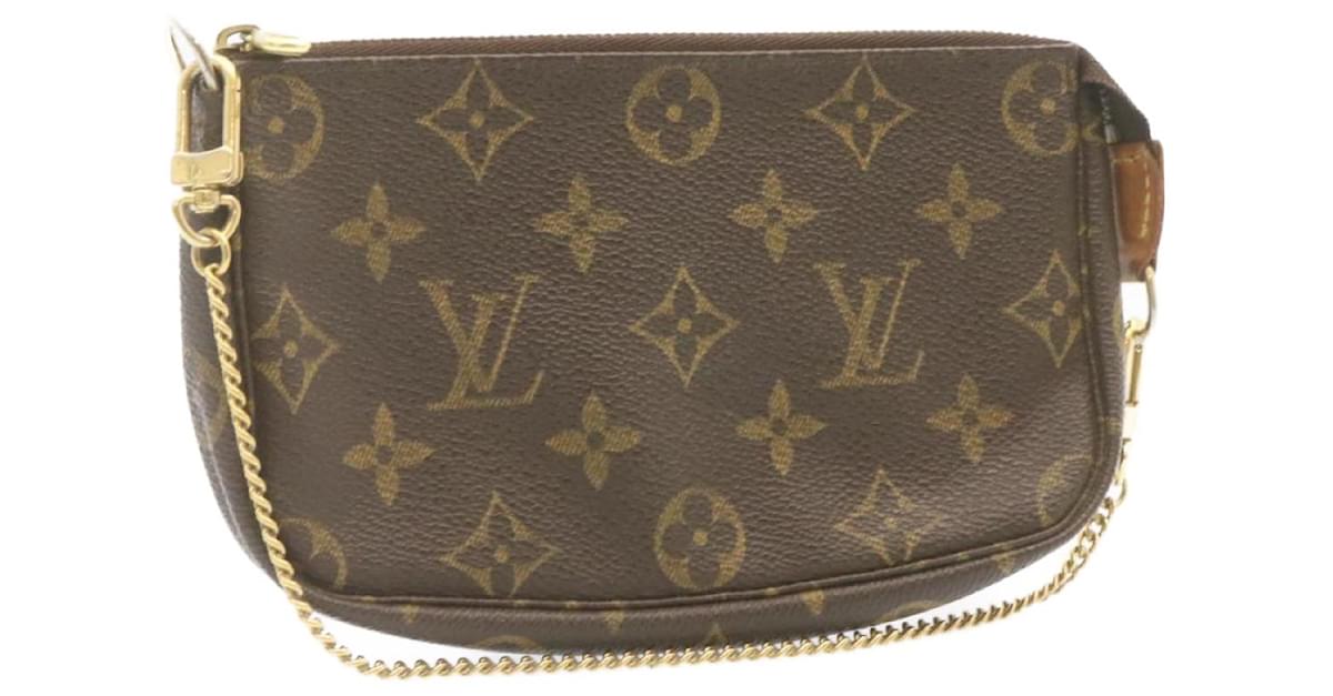 Brown Louis Vuitton Mini Pochette Accessoires Cloth ref.781699