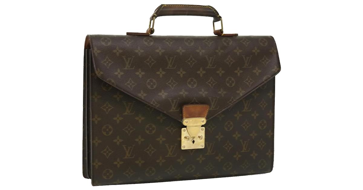 Authentic LOUIS VUITTON Monogram Serviette Conseiller M53331 Briefcase Bag