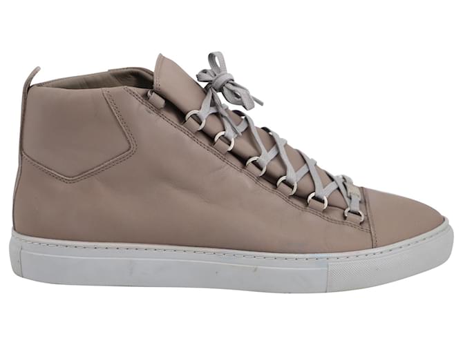 Balenciaga Arena Sneakers in Beige Leather Joli Closet