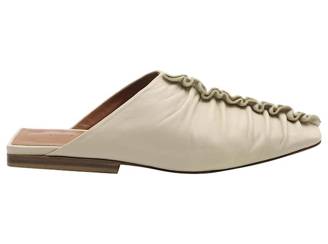 Rejina Pyo George Mule in Ivory Leather White Cream