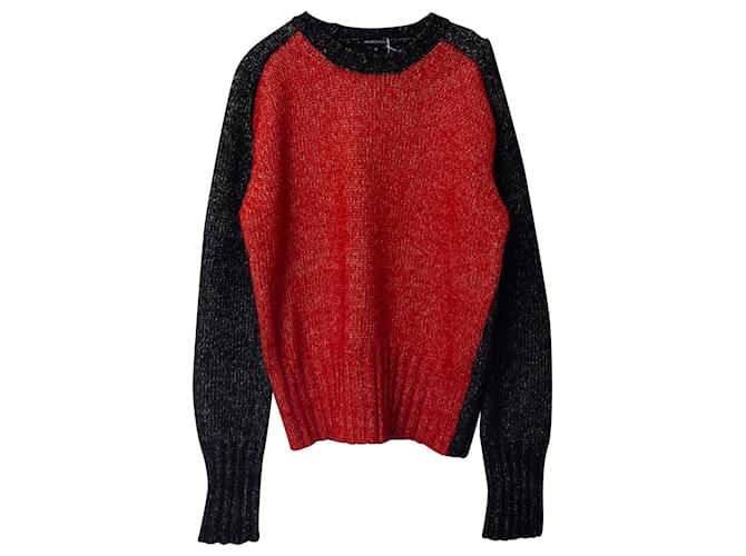 Ann Demeulemeester Crewneck Sweater in Red Cotton ref.687193